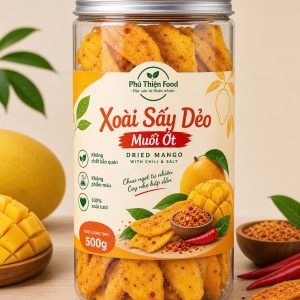 Alternative view of XOÀI SẤY MUỐI ỚT PHÚ THIỆN FOOD HŨ NHỰA 500G