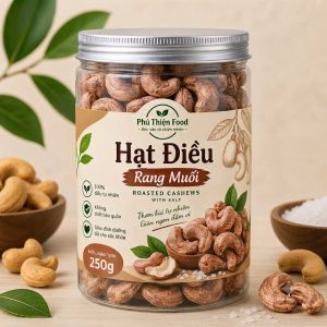HẠT ĐIỀU RANG MUỐI PHÚ THIỆN FOOD HŨ 250G